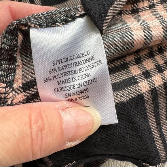 NWT! Como Vintage Soft Flannel Shirt in Sand Black Plaid - Picture 6 of 8